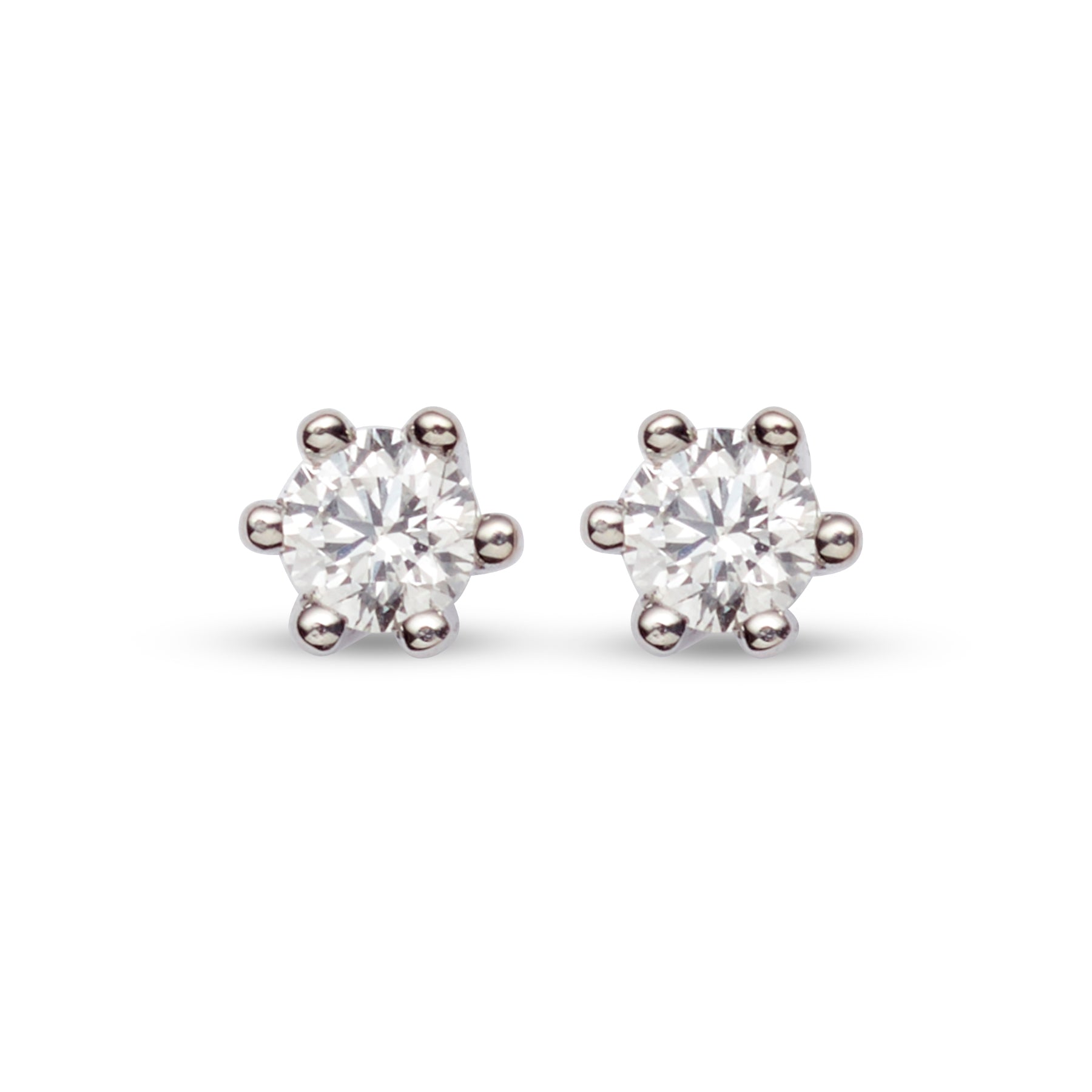Marthe earrings in white gold with diamonds
