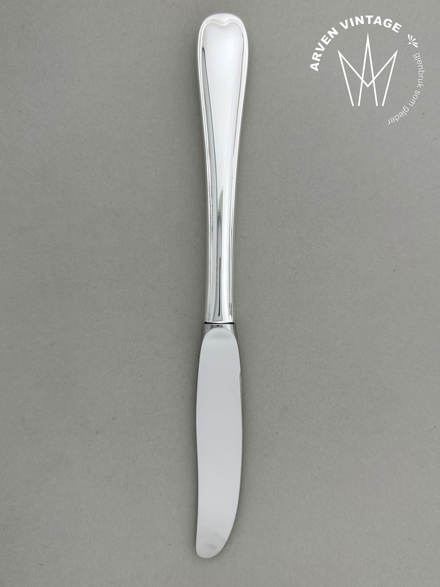 Vintage Rosendal liten spisekniv med langt skaft