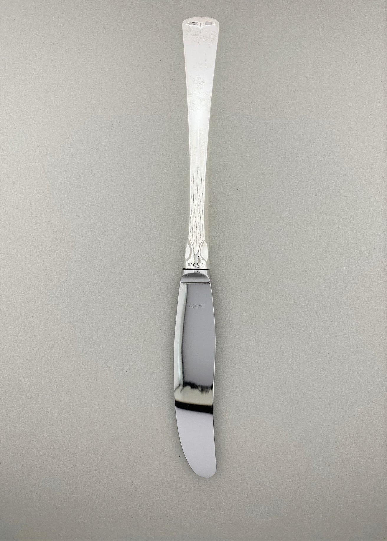 Vintage Silvia liten spisekniv med langt skaft