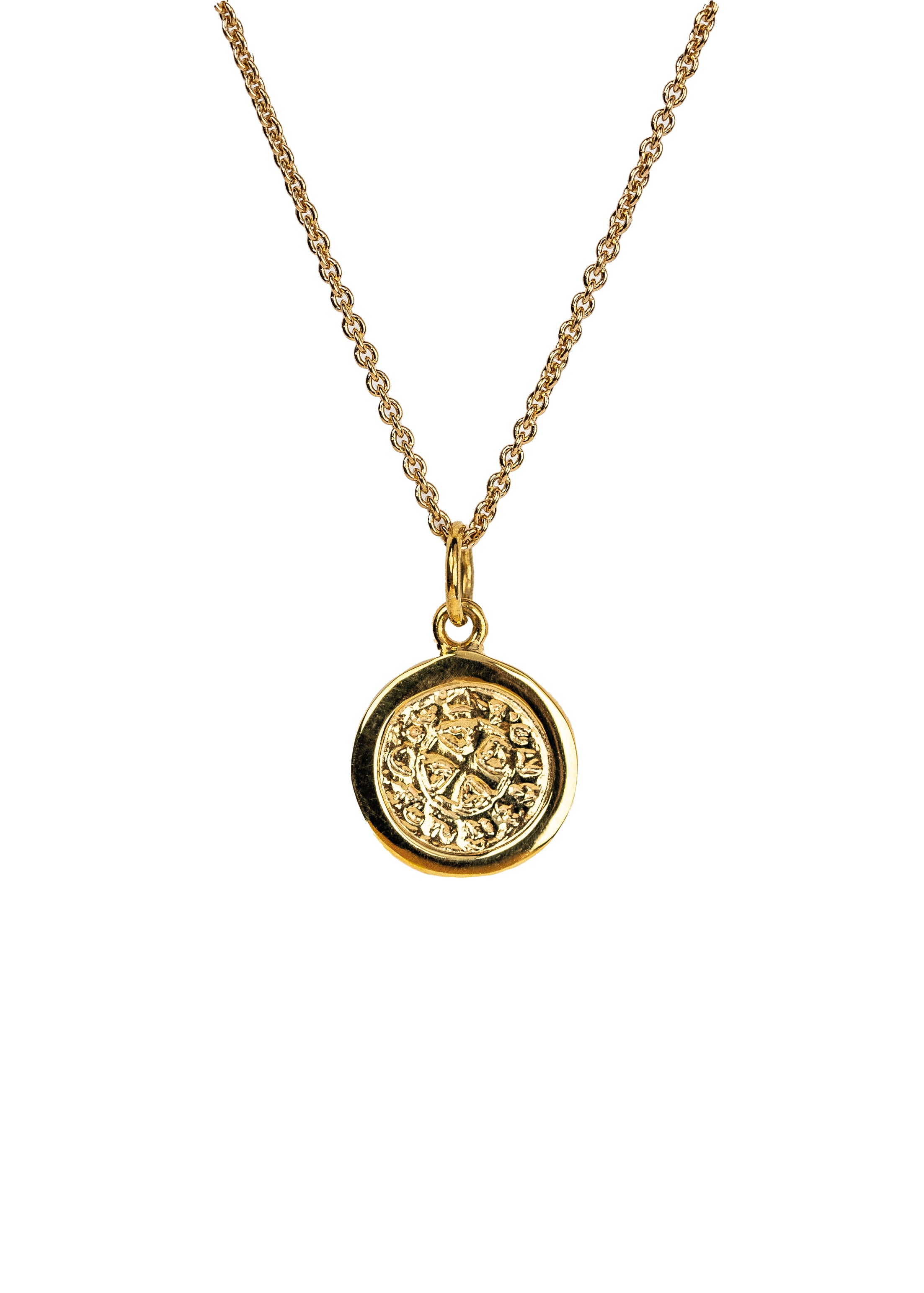 Quarter pendant in yellow gold