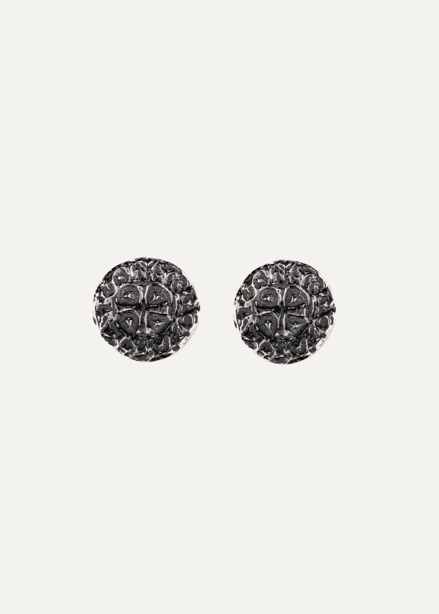 Quarter penny earrings oxidized silver
