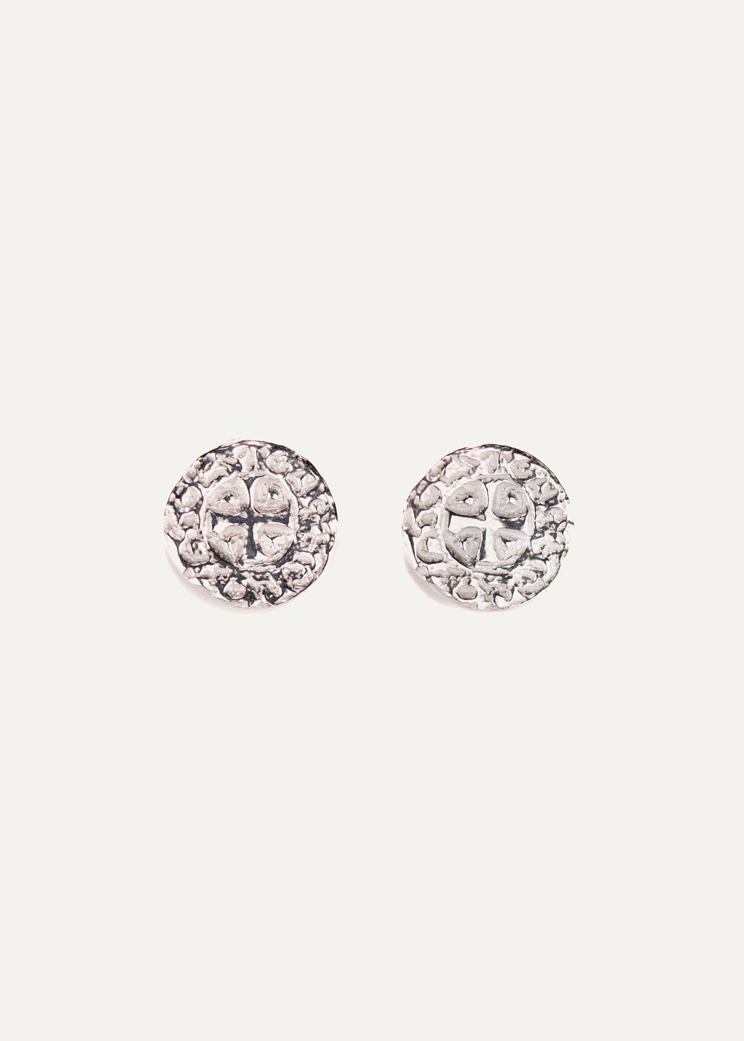 Quarter penny earrings silver