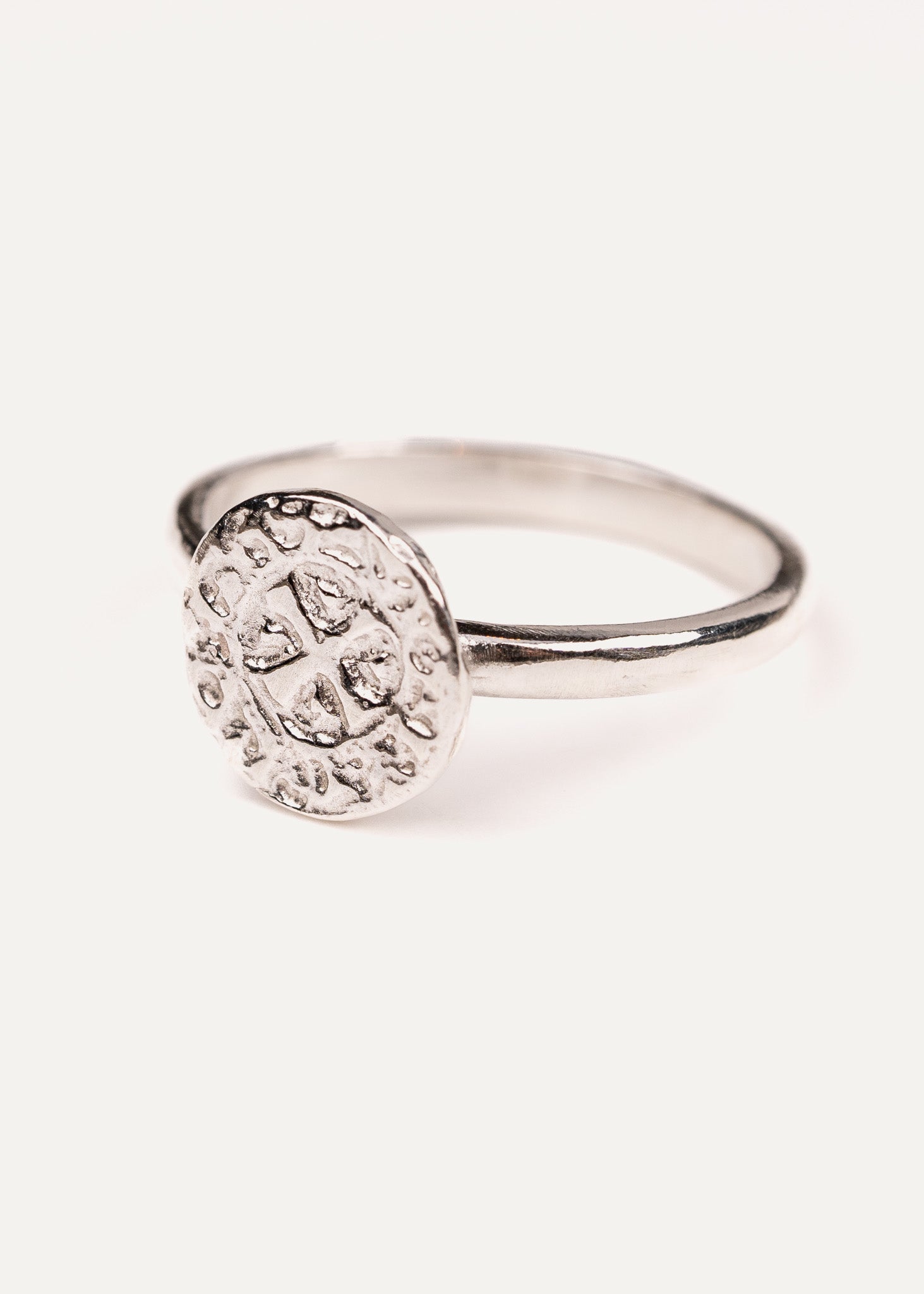 Quarterpenny ring silver