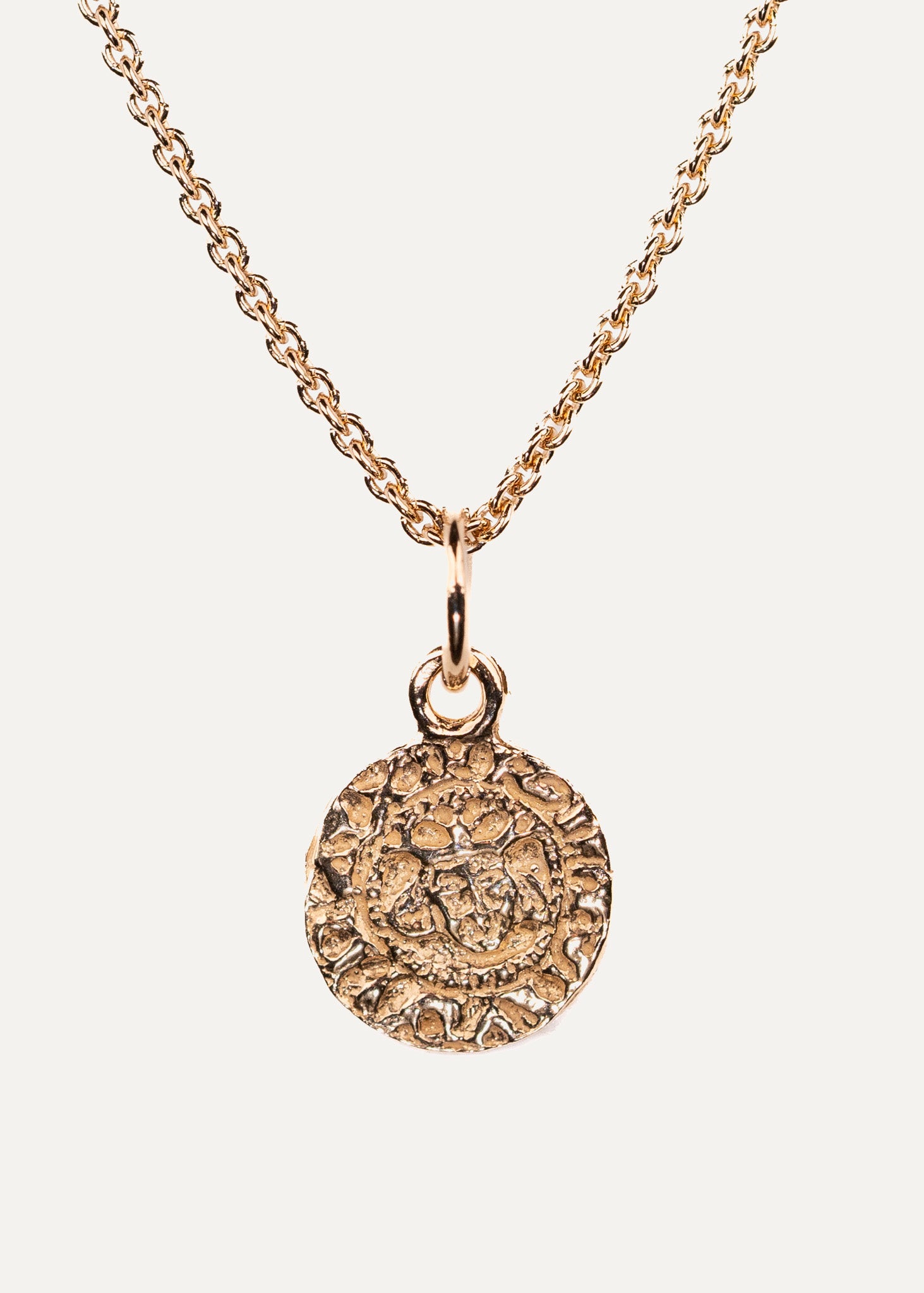 Quarterpenny pendant in yellow gold