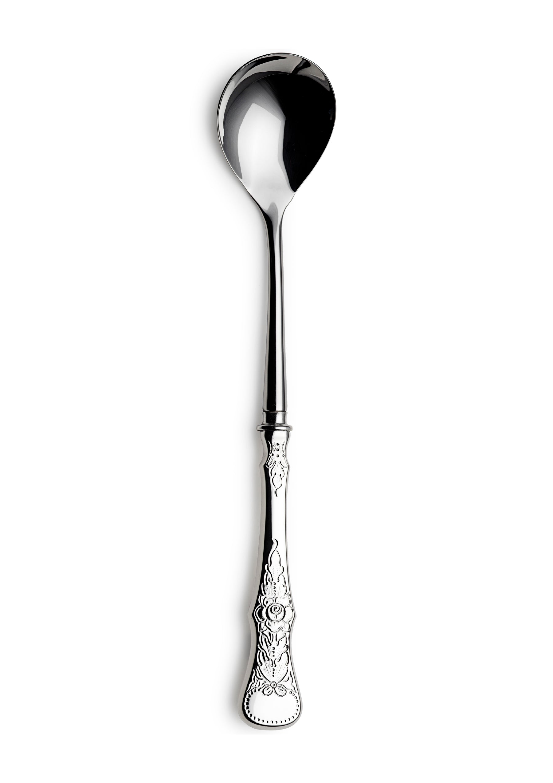 Rose salad spoon with steel blade