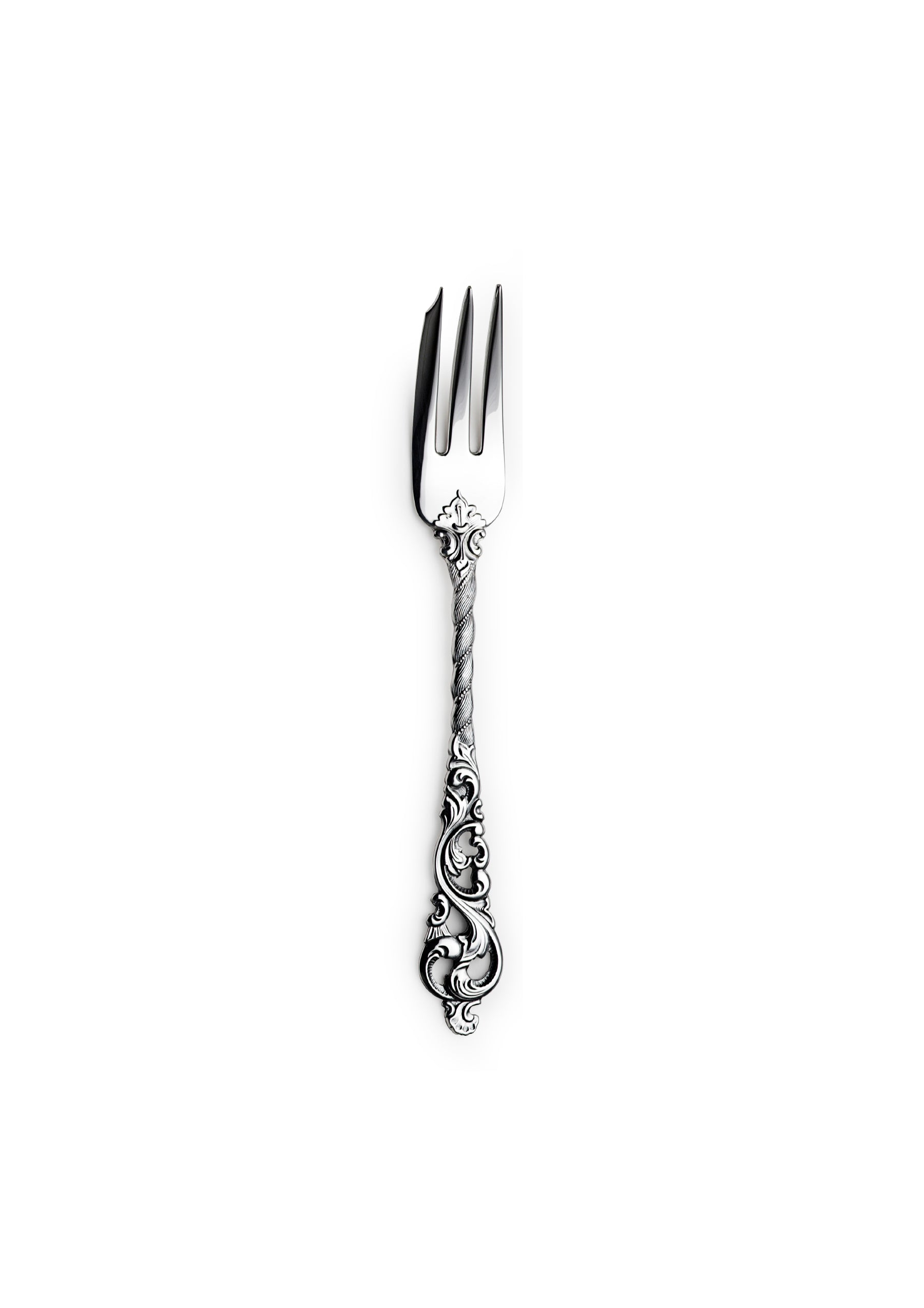 Double rococo cake fork