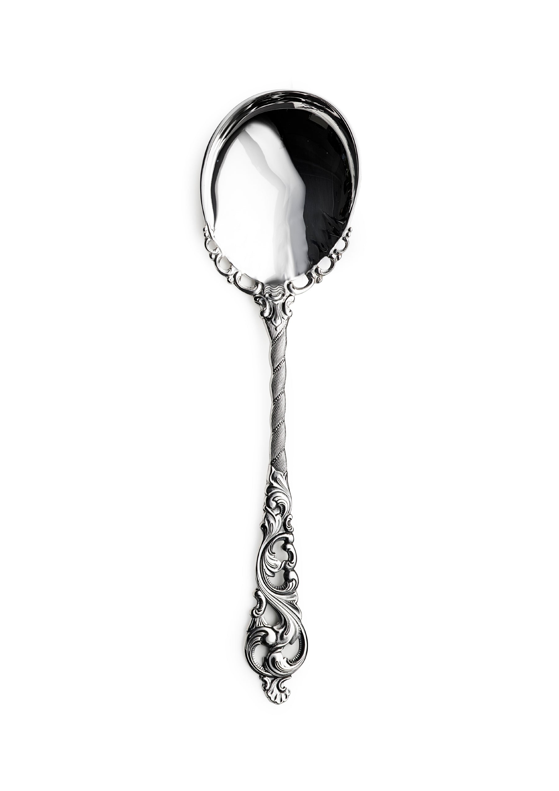 Double rococo serving spoon