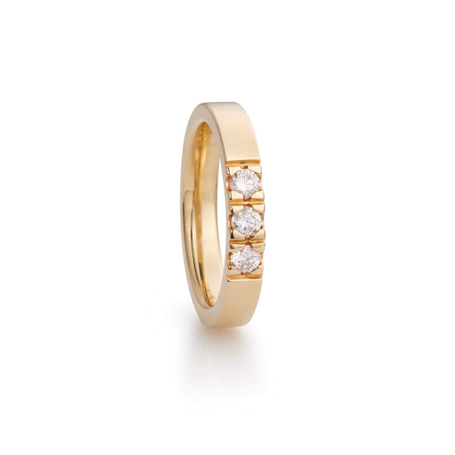 Alliance ring in yellow gold with diamond 