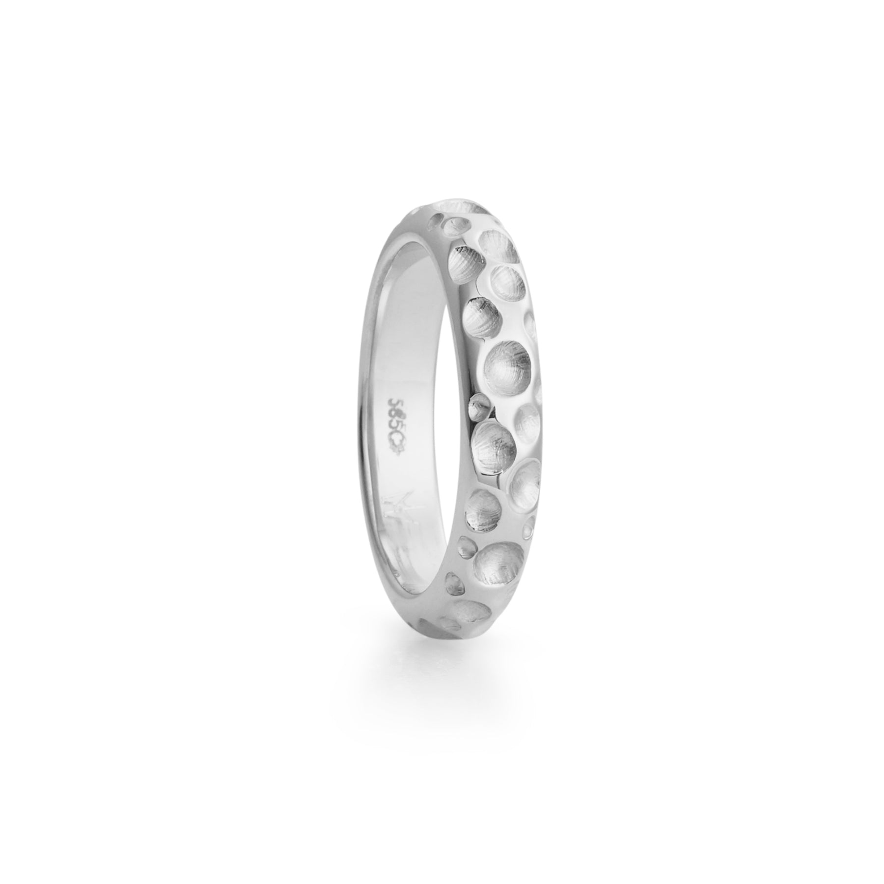 Bubble ring in white gold, ladies