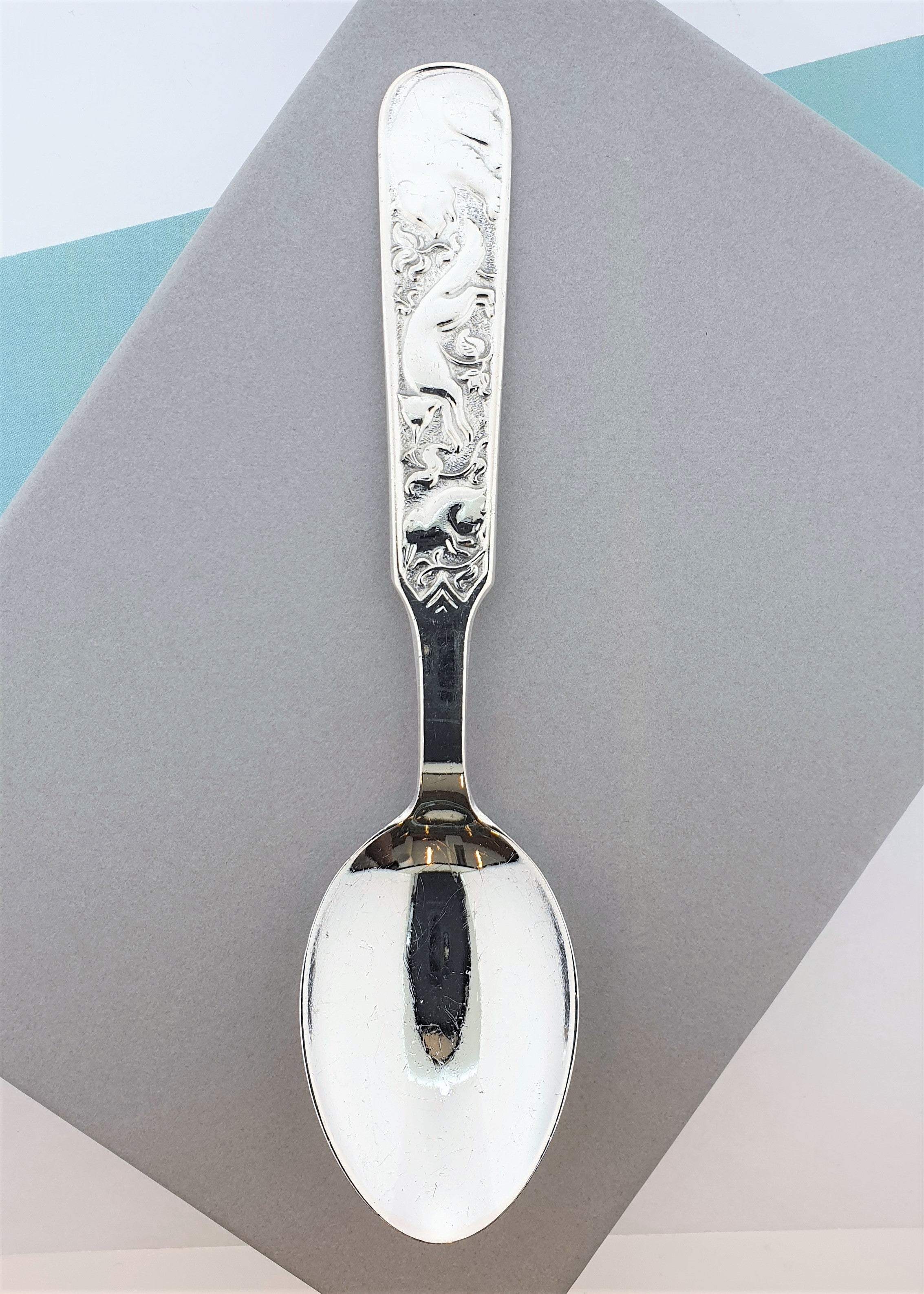 Vintage Fox, Bear, Hare children's spoon