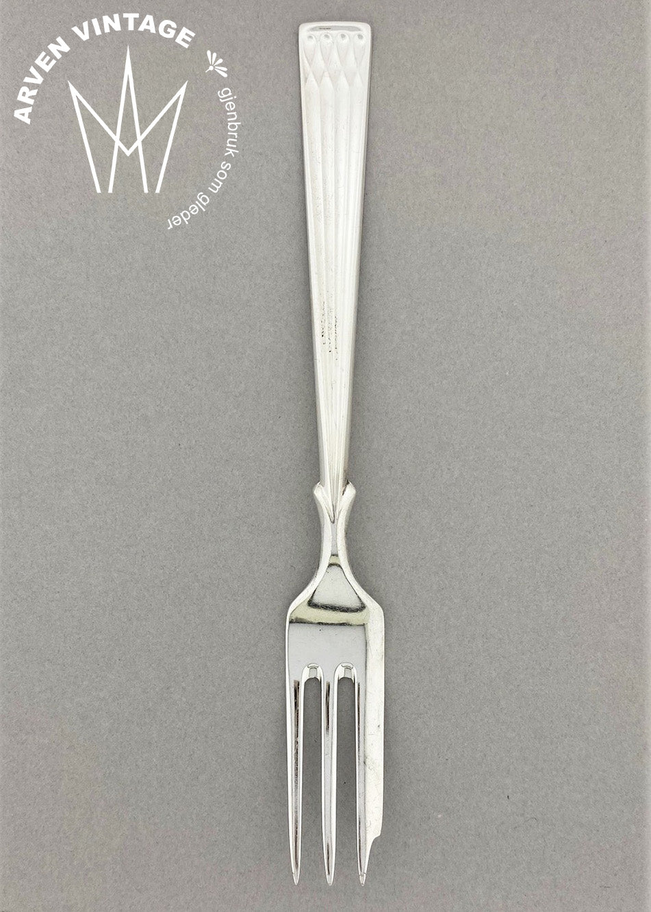 Vintage Heirloom silver cake fork