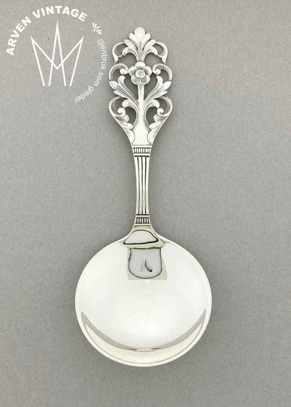 Vintage Viking Rose compote spoon