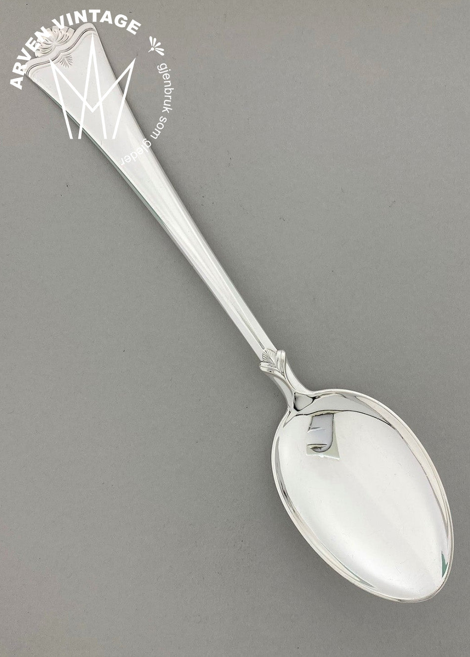 Vintage Konval small tablespoon with engraving
