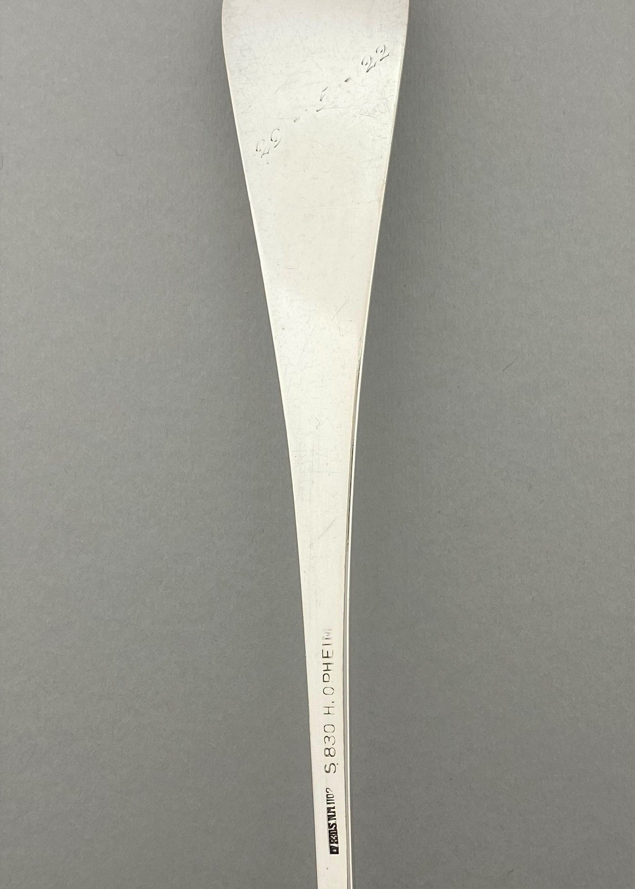 Vintage Model 900 serving spoon with engraving