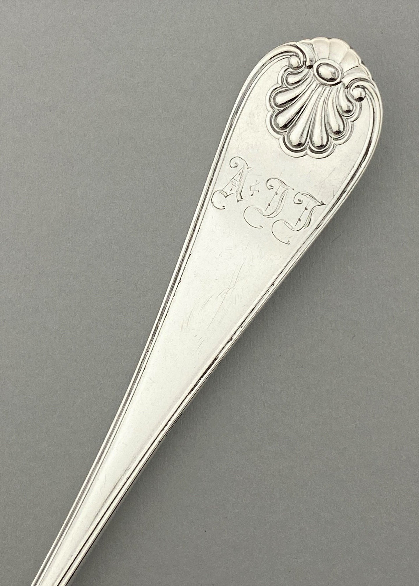 Vintage Model 900 serving spoon with engraving