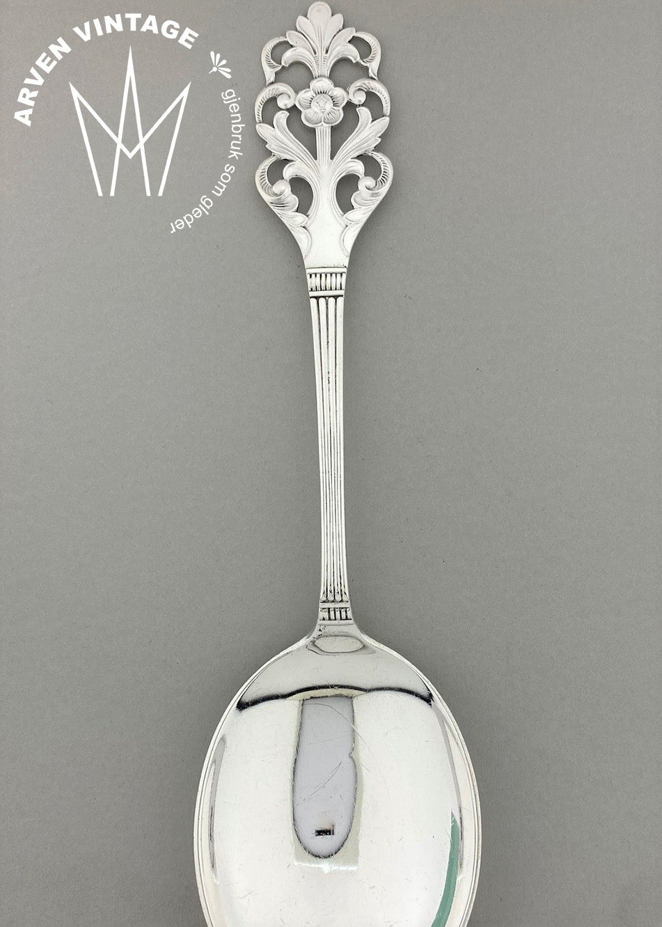 Vintage Viking Rose Cream spoon / salad spoon