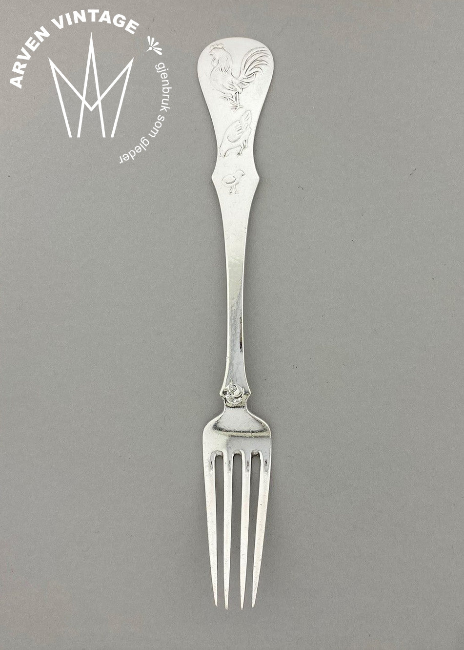 Vintage Chicken children's fork