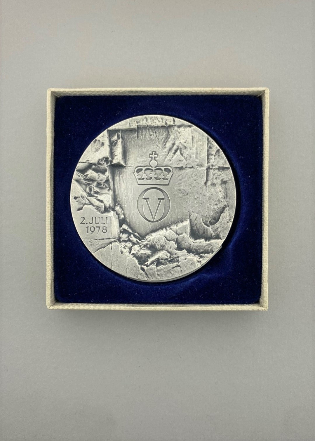 Vintage Kong Olav jubileumsmedalje