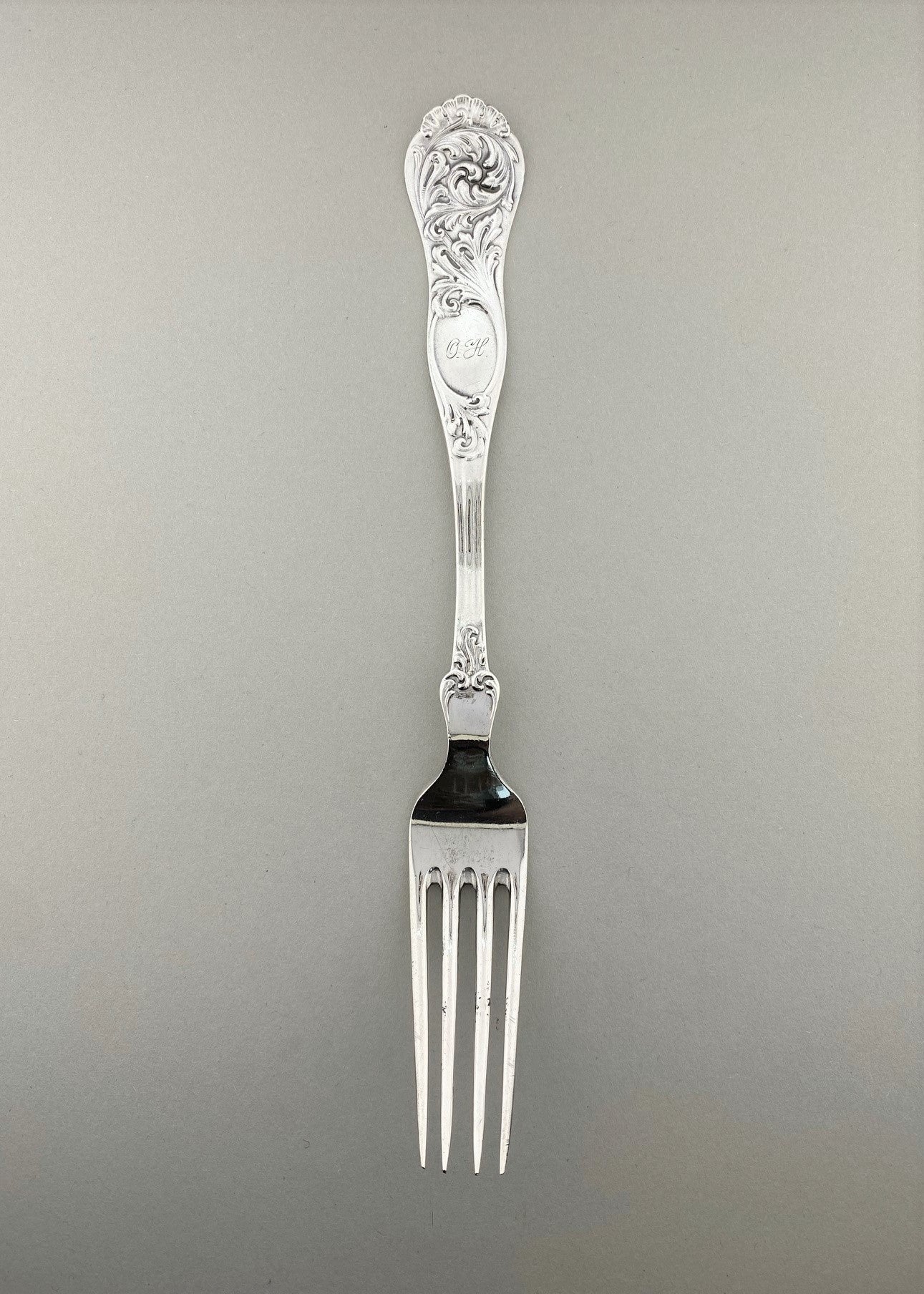 Vintage Bonderokokko small dining fork with engraving