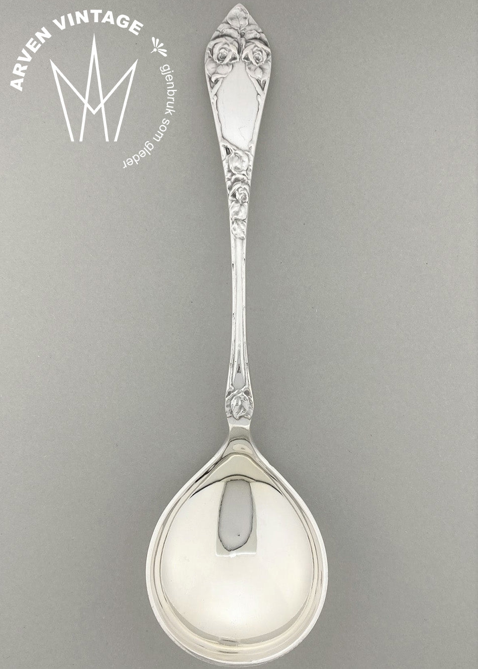 Vintage Opphøiet Rose compote spoon / serving spoon