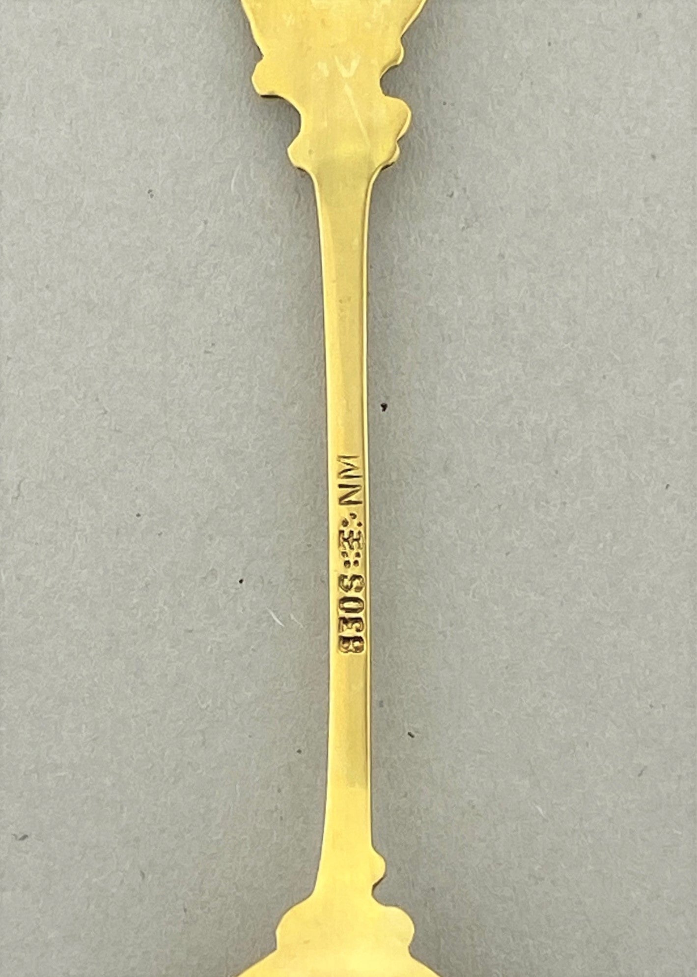 Vintage forgylte mokkaskjeer sett à 5stk