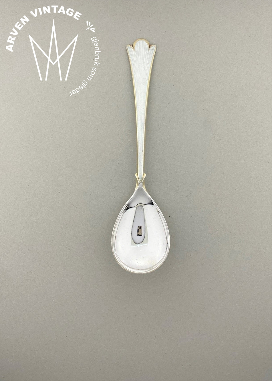 Vintage Lilje enameled jam spoon