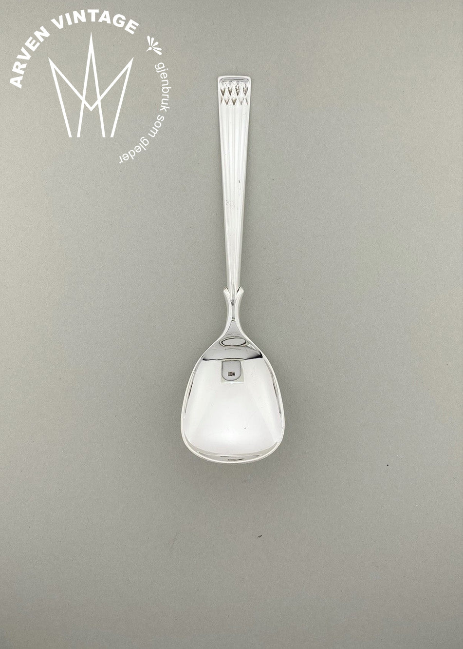 Vintage Heirloom silver small jam spoon