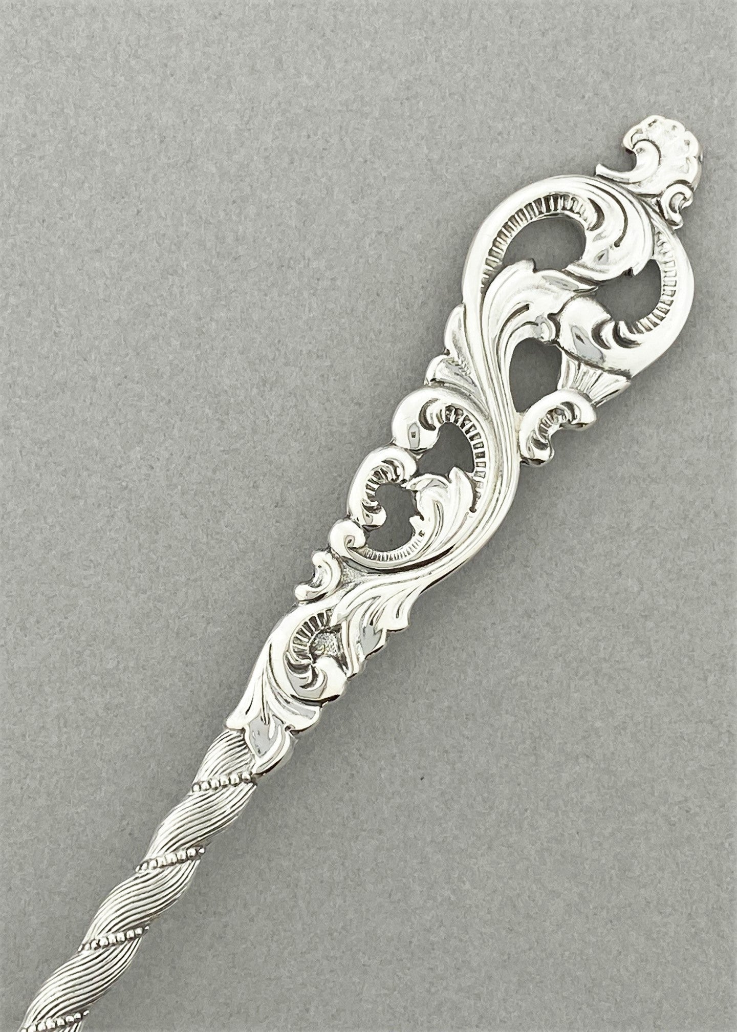 Vintage Double Rococo ice cream spoon / children&